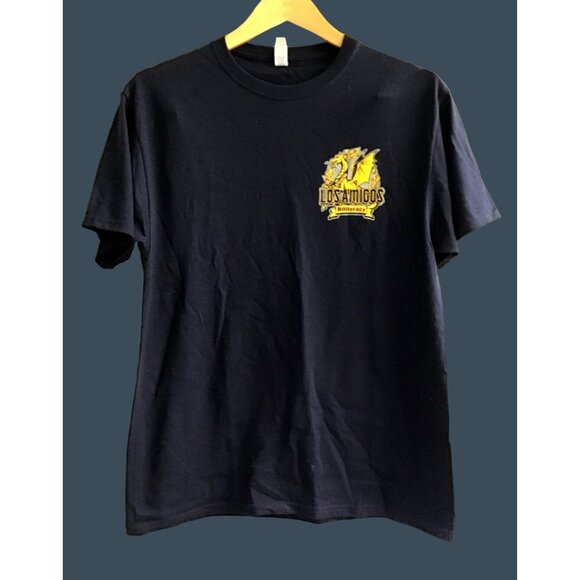 JERZEES- MENS BLUE SHORT SLEEVE GRAPHIC T-SHIRT SIZE MEDIUM - Picture 2 of 7